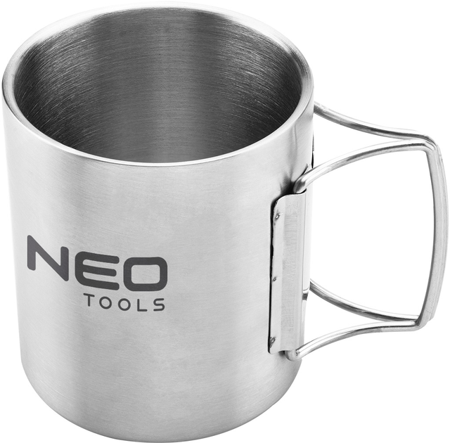 Кухоль туристичний NEO Tools нержавіюча сталь складана ручка 320 мл (5907558467314) - зображення 1