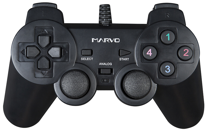 Przewodowy gamepad Marvo GT-006 PC USB Czarny (6932391902738) - obraz 1