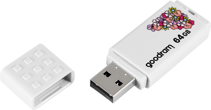 Pendrive Goodram UME2 Spring 64GB USB 2.0 Spring White (UME2-0640W0R11-SP) - obraz 2