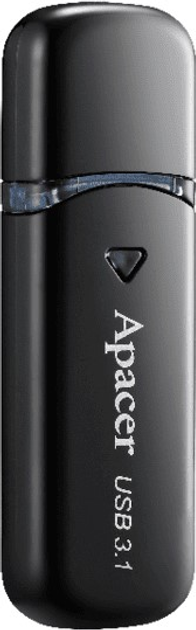 Флеш пам'ять USB Apacer AH355 64GB USB 3.0 Black (AP64GAH355B-1) - зображення 1