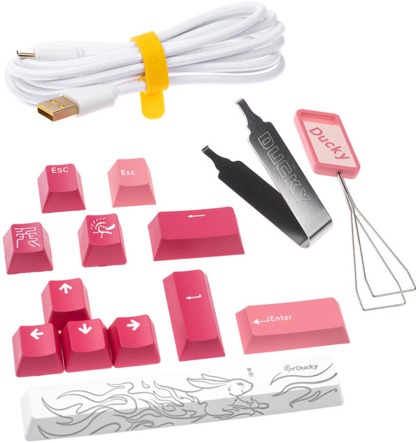 Klawiatura przewodowa Ducky One 3 Cherry MX Brown USB Pink (100043063) - obraz 9
