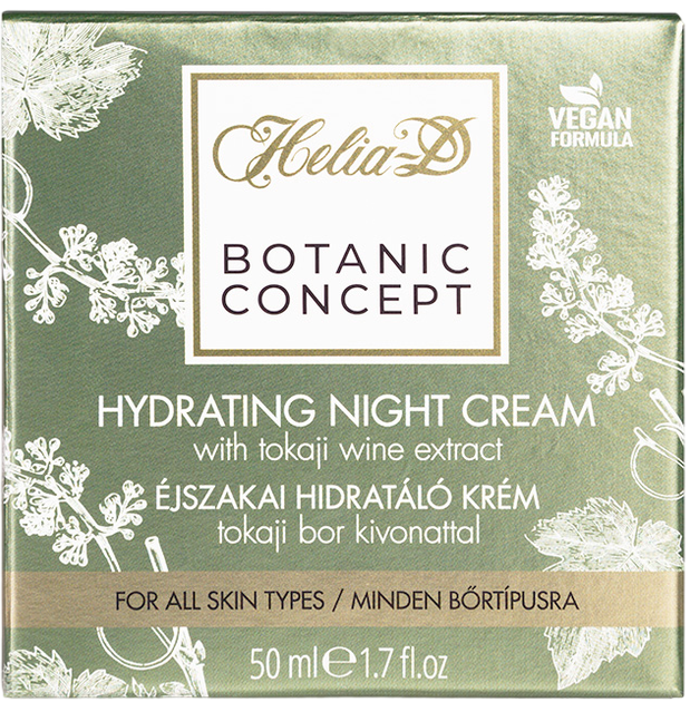 Крем зволожуючий нічний Helia-D Botanic Concept з екстрактом токайського вина 50 мл (5999569020220) - зображення 3