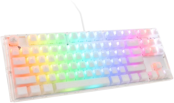 Klawiatura przewodowa Ducky One 3 TKL RGB LED Cherry MX Red USB Aura White (100352881) - obraz 2