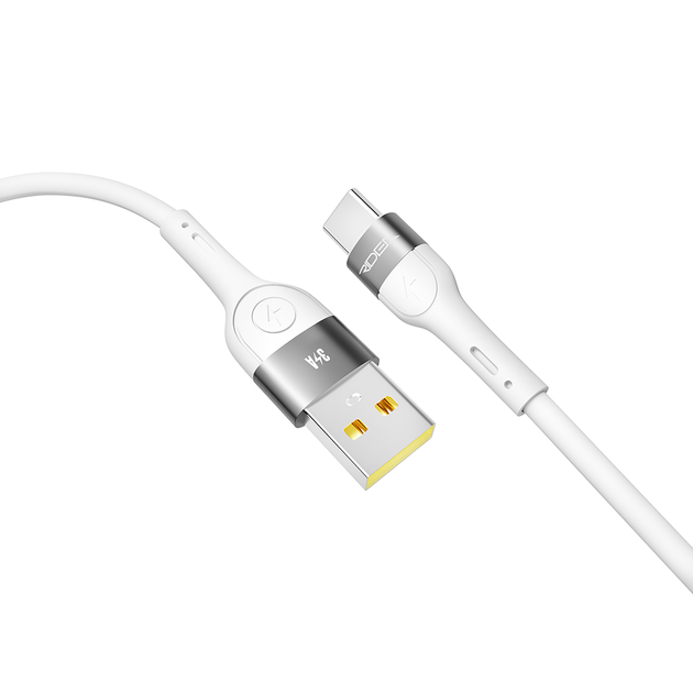 USB Data-кабель Ridea RC-XS51 X-Silicone 3A Type-C 1.2m, White - изображение 3
