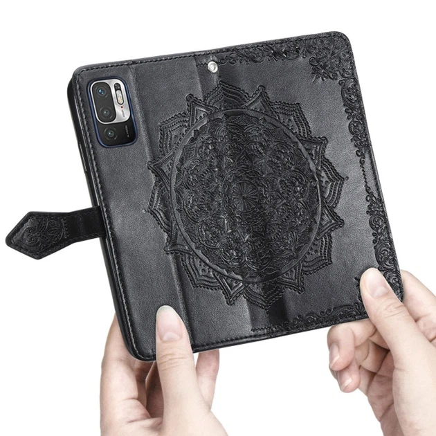 Кожаный чехол-книжка Art Case с визитницей для Xiaomi Redmi Note 10 5G / Poco M3 Pro Черный Без бренда - Фото 5 Кожаный чехол-книжка Art Case с визитницей для Xiaomi Redmi Note 10 5G / Poco M3 Pro Черный Без бренда - изображение 5