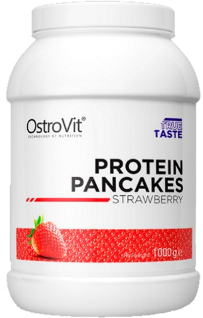 Naleśniki Ostrovit Protein Pancakes Strawberry 1000 g (5903246222456) - obraz 1