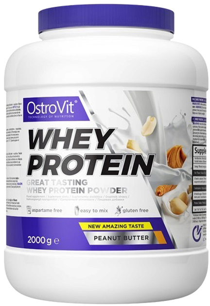Odżywka białkowa OstroVit Whey Protein Peanut Butter 2000 g (5902232613476) - obraz 1