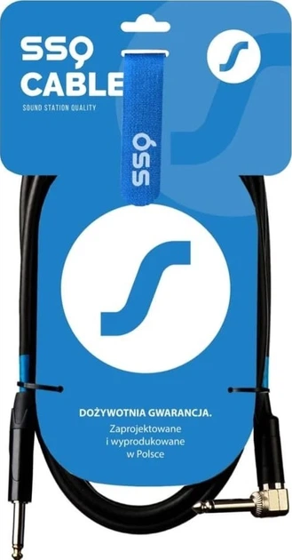 Kabel SSQ JMPJMK2 SS-1440 Jack mono prosty - Jack mono kątowy 2 m (5907688758658) - obraz 3