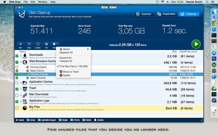 Дисковий аналізатор для оптимізації Disk Xray for macOS від Naarak Studio, бізнес ліцензія, 5 ПК - зображення 3