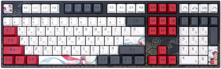 Klawiatura przewodowa Varmilo VEA108 Beijing Opera Gaming Cherry MX Silent Red USB Black/Red (6924427370758) - obraz 1