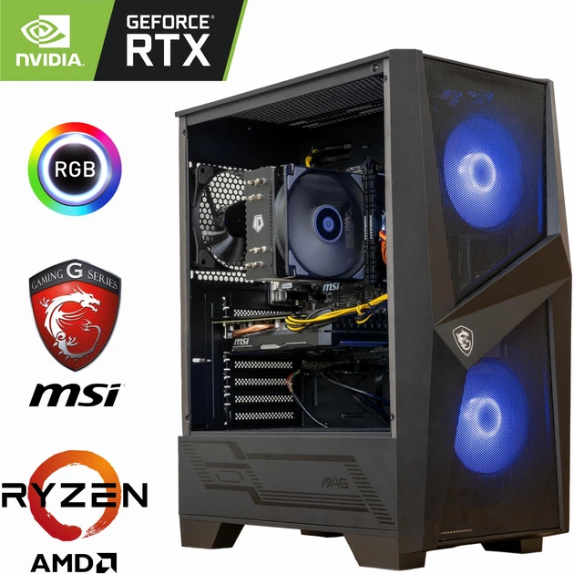 Компьютер MSI Ryzen 7 7700 / RTX 5070 12ГБ / 32ГБ DDR5 / SSD 1TБ M