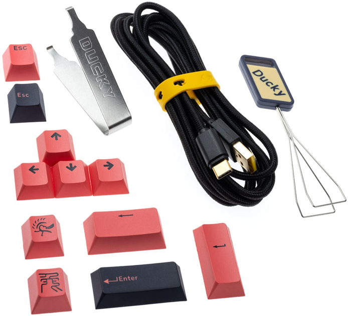 Klawiatura przewodowa Ducky One 3 SF Cherry MX Silent Red USB Cosmic Blue (100043108) - obraz 9