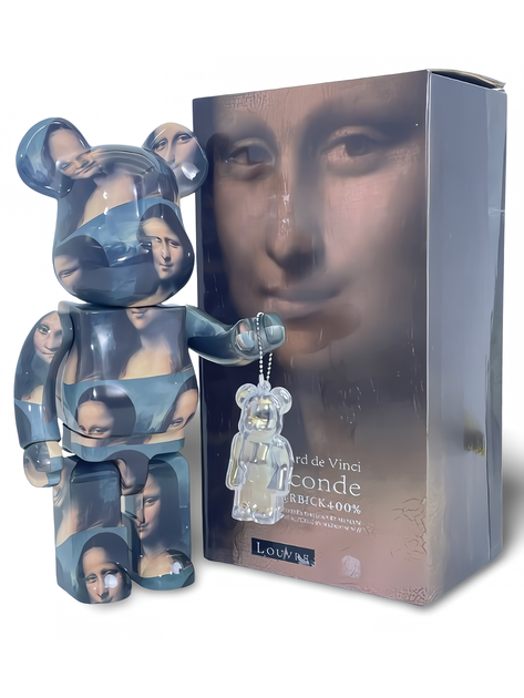 Статуетка Bearbrick x Leonardo De Vinci x Mona Lisa 400% 28 см Medicom Toy Мона Ліза - зображення 6