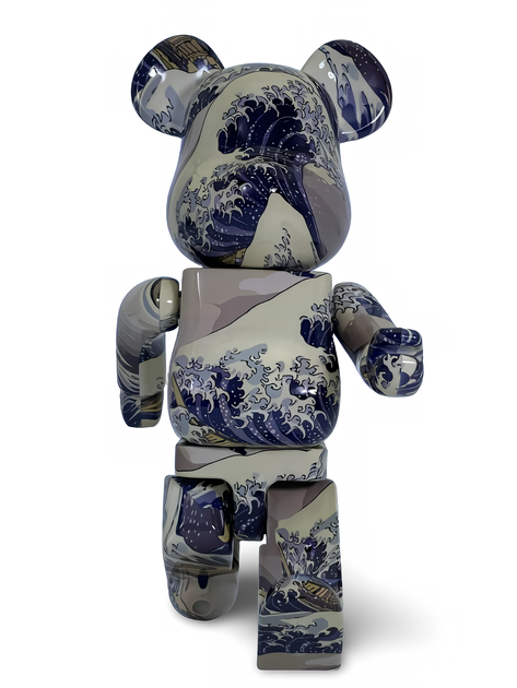 Статуетка Bearbrick x Kanagawa Surf 400% 28 см Medicom Toy Могутні хвилі - зображення 11