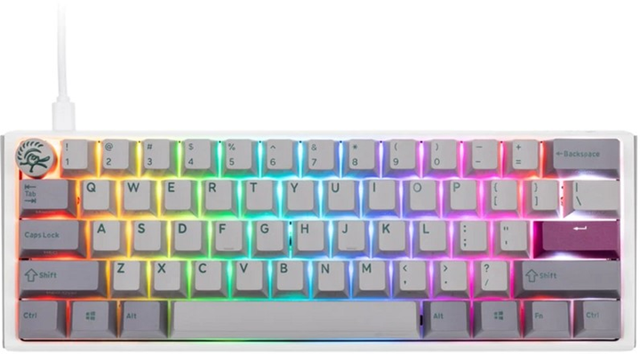 Клавіатура дротова Ducky One 3 Mini RGB LED Cherry MX Silent Red USB Mist Grey (100043113) - зображення 1