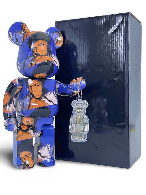 Статуетка Bearbrick x Andy Warhol's Muhammad Ali 400% 28 см Medicom Toy Мухаммед Алі - зображення 5