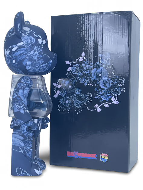 Статуетка Bearbrick x Flora Flower Blue 400% 28 см Medicom Toy Снігове королівство - зображення 4