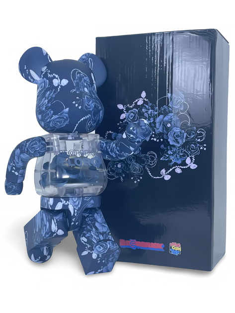 Статуетка Bearbrick x Flora Flower Blue 400% 28 см Medicom Toy Снігове королівство - зображення 6