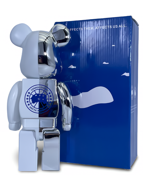 Статуэтка Bearbrick x Canada Goose x Polar Bears 400% 28 см Medicom Toy Полярный медвежонок - изображение 2