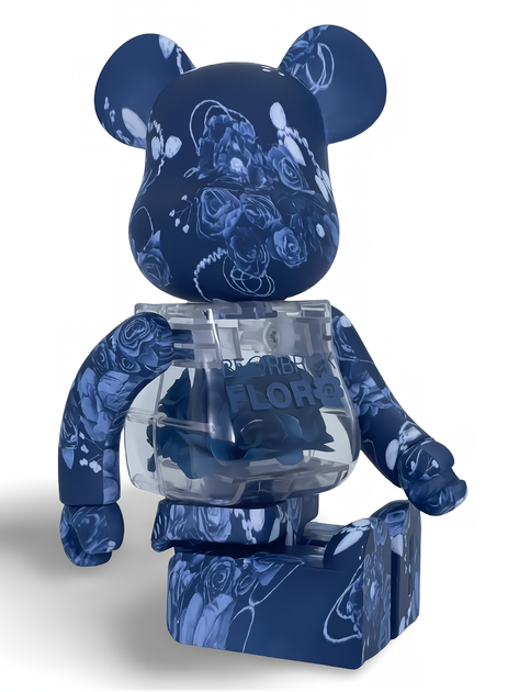Статуетка Bearbrick x Flora Flower Blue 400% 28 см Medicom Toy Снігове королівство - зображення 14