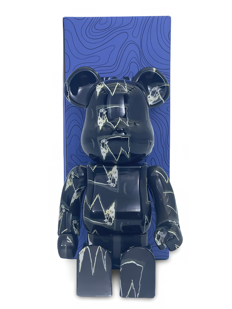 Статуэтка Bearbrick x Jean-Michel Basquiat #8 400% 28 см Medicom