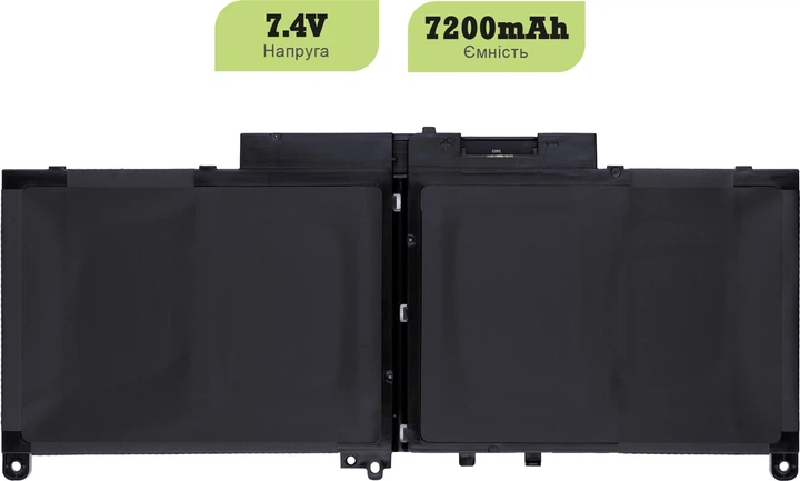 Аккумулятор 1stCharger для ноутбуков Dell Latitude E7270 (J60J5) 7.6V 7200mAh Black (BN1st4025) - изображение 2