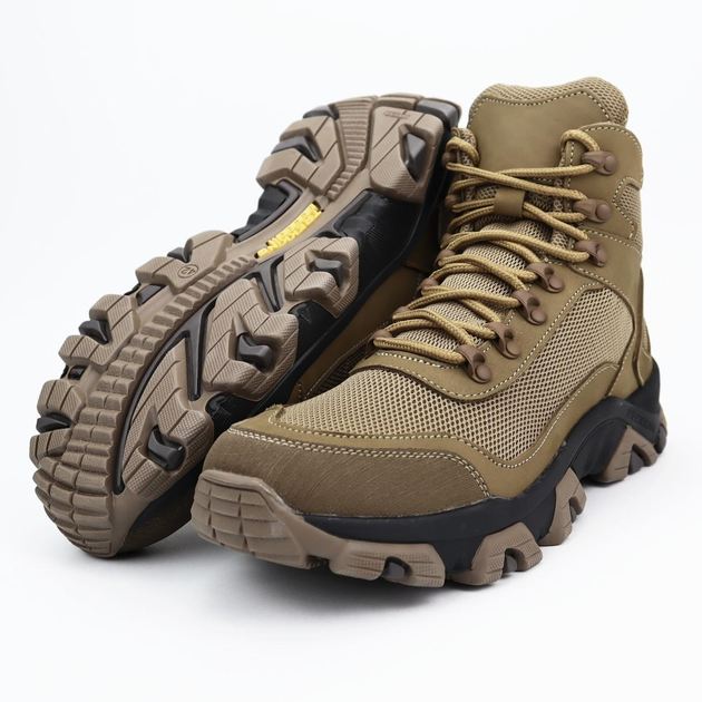Шкіряні літні черевики OKSY TACTICAL Koyot 42 розмір арт. 070112-setka - зображення 1