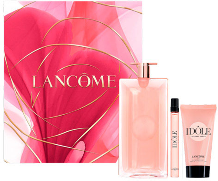 Zestaw damski Lancome Idole Woda perfumowana 100 ml + Lotion do ciała 50 ml + Miniaturka Woda perfumowana 10 ml (3614274179583) - obraz 1