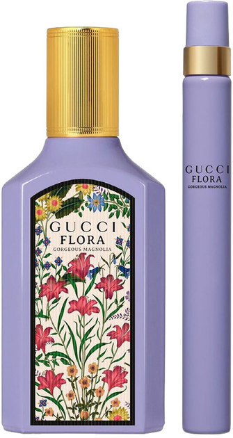 Набір для жінок Gucci Flora Gorgeous Magnolia Парфумована вода 50 мл + Мініатюра Парфумована вода 10 мл (3616304956966) - зображення 3