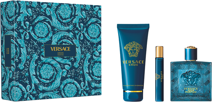 Zestaw męski Versace Eros Woda perfumowana 100 ml + Żel pod prysznic 150 ml + Miniaturka Woda perfumowana 10 ml (8011003889341) - obraz 1