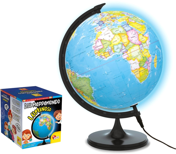 Globus Lisciani Im a Genius My First Luminous World Map 26 cm (8008324105519) - obraz 2