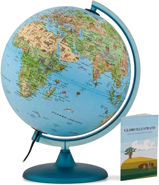 Globus Tecnodidattica Safari Globe Light Blue Base 25 cm (8007239976450) - obraz 1