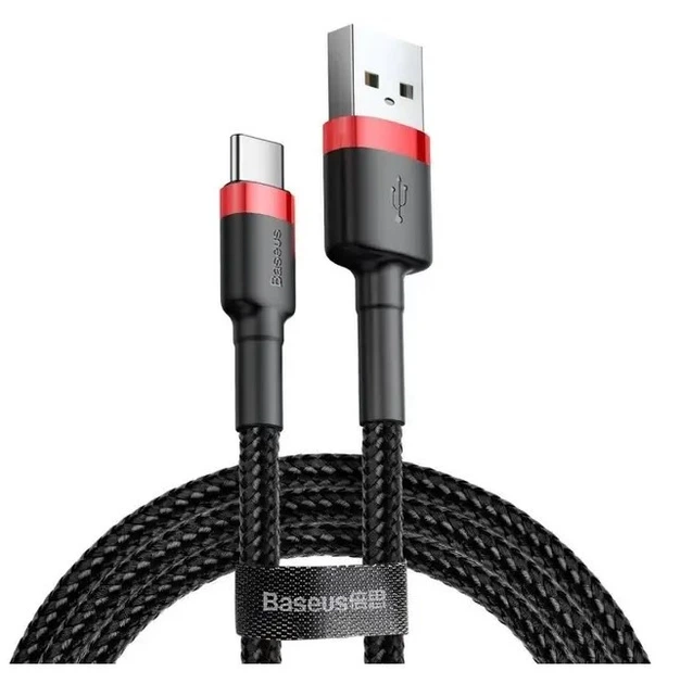 Кабель Baseus cafule Cable USB For Type-C 1m Red/Black(CATKLF-B91) - Фото 1 Кабель Baseus cafule Cable USB For Type-C 1m Red/Black(CATKLF-B91) - зображення 1