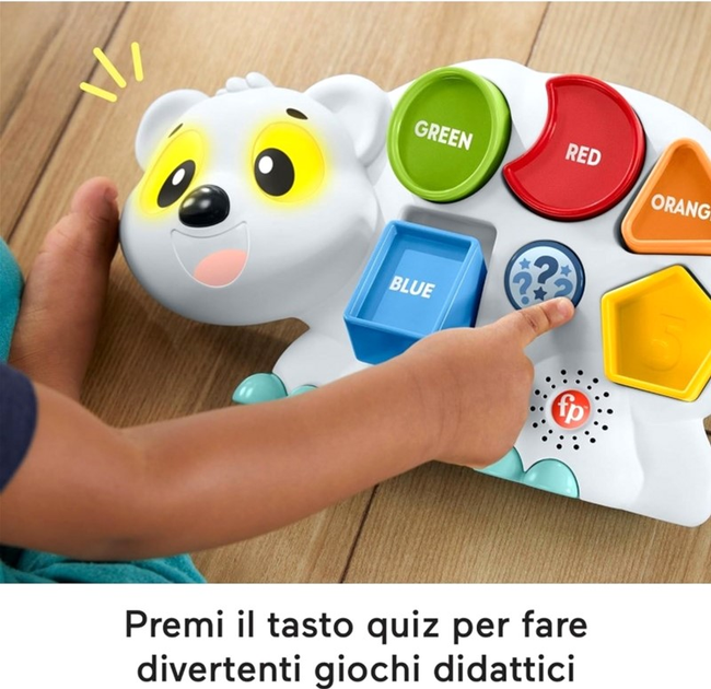 Interaktywna zabawka Fisher-Price Talk to me Fabietto Teddy Bear Shapes and Colors (0194735172108) - obraz 3