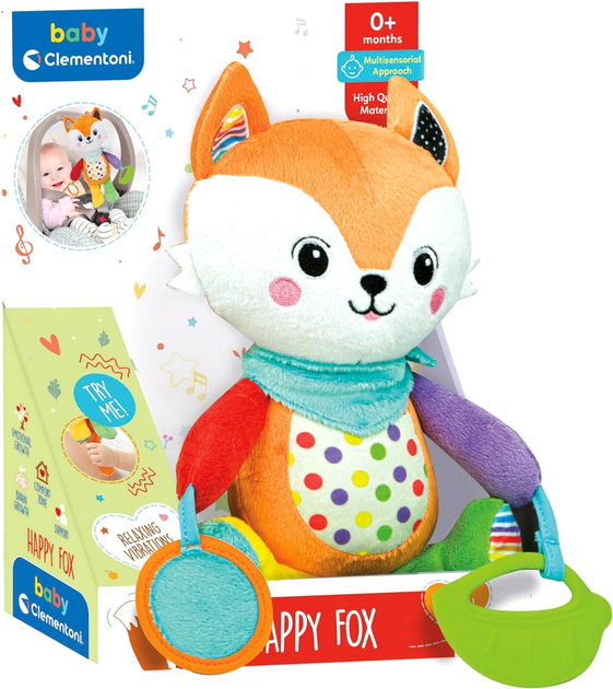 Іграшка-підвіска для коляски Clementoni Baby Cuddly Fox (8005125177929) - зображення 1