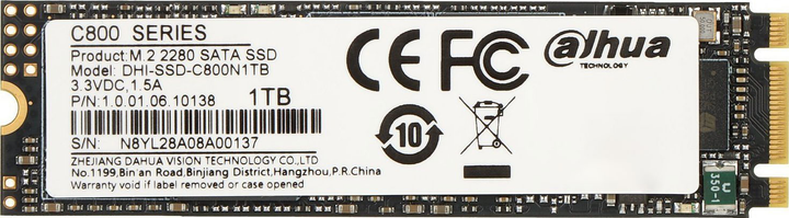 Dysk SSD Dahua 1TB M.2 SATA III 3D NAND (SSD-C800N1TB) - obraz 1