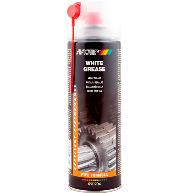 Белая смазка для металла и пластика Motip White Grease, 500 мл Аэрозоль ...
