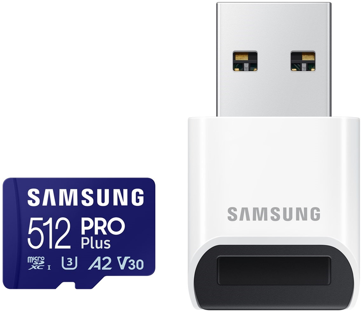 Карта пам'яті Samsung PRO Plus microSDXC UHS-I 512GB Class 10 + Reader 2023 (MB-MD512SB/WW) - зображення 4