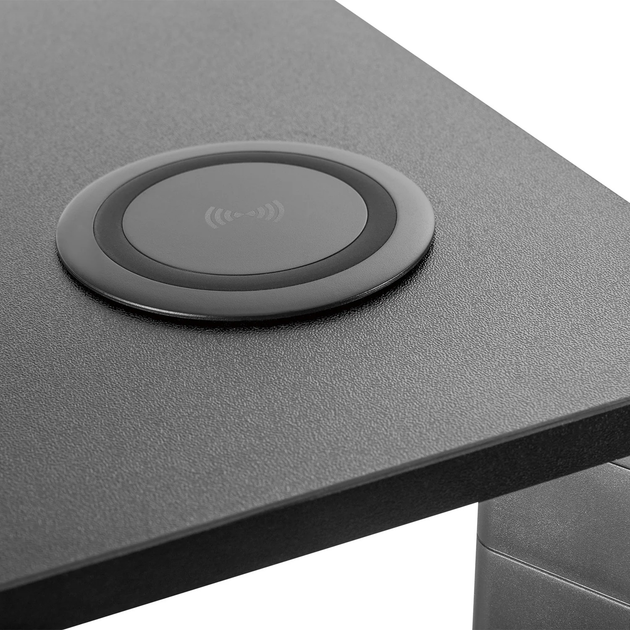 Настільна підставка під монітор Ergo Office ER-415 Wireless Qi Charging Adjustable 17" - 32" Black (5902211119753) - зображення 5