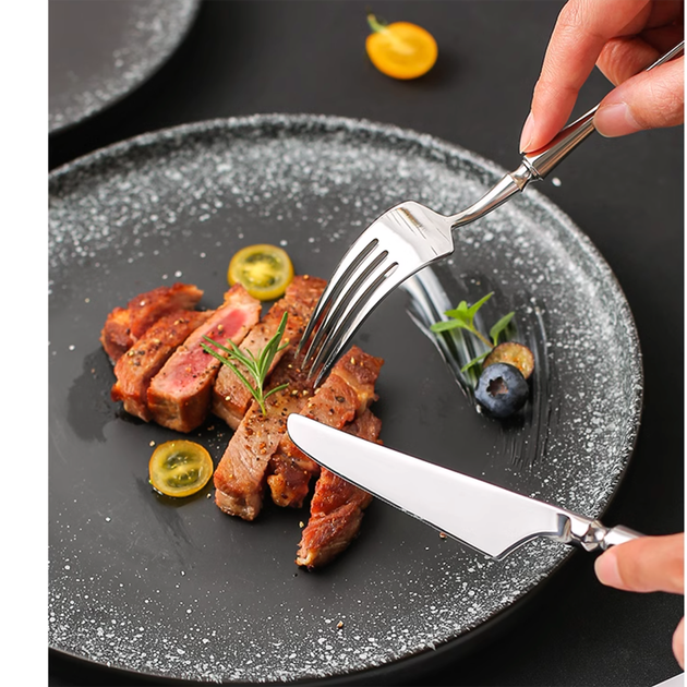 Набір столових приборів Western Silver на 6 персон (24 предмети) SP 0202 - Фото 4 Набір столових приборів Western Silver на 6 персон (24 предмети) SP 0202 - зображення 4