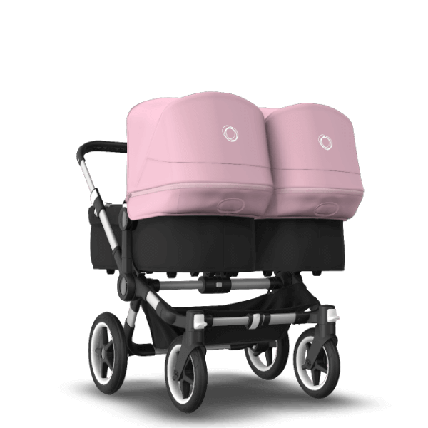 Bugaboo Коляска для двійні Donkey 3 Twin 2020, Alu, Black, колір Soft pink - Фото 1 Bugaboo Коляска для двійні Donkey 3 Twin 2020, Alu, Black, колір Soft pink - зображення 1