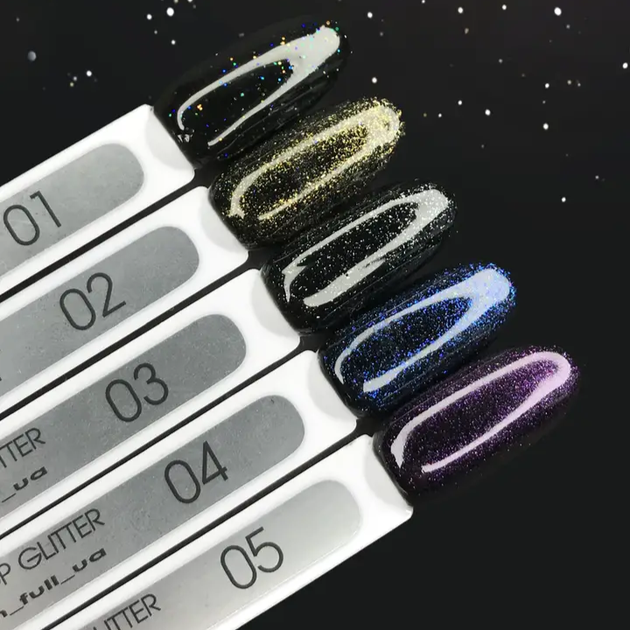 Топ для гель лака Moon Full Top Glitter Silver №03 (Без липкого слоя), 8 мл - изображение 2
