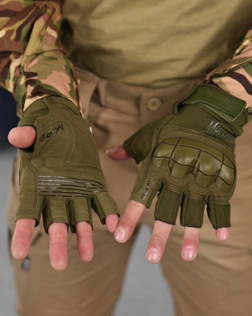 Тактичні рукавички mechanix mpact olive XL - зображення 1