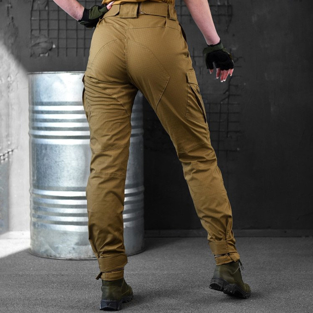 Женские брюки с завышенной талией рип-стоп койот размер XS - изображение 2
