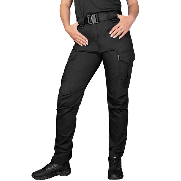 Женские Штаны Rip-Stop Flex с 6-ю карманами черные / Легкие Брюки Camotec Pani CG Patrol Pro размер 2XL - изображение 2