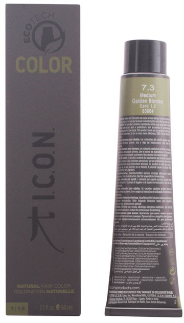 Farba do włosów Icon Ecotech Colour 7.43 Medium Copper Golden Blonde trwała 60 ml (8436533672766) - obraz 1