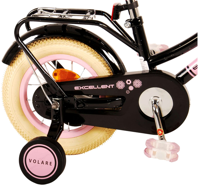 Rower dziecięcy Volare Excellent 12 Czarny (8715347211867) - obraz 9