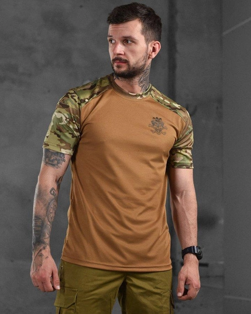 Тактическая мужская футболка с принтом S койот+мультикам (87631) - изображение 1