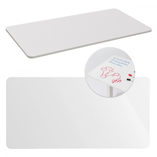Blat Maclean MC-452 do pisania 120 x 60 cm White (5902211129714) - obraz 4