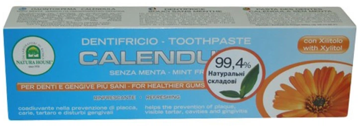 Зубная паста "Календула" Natura House Calendula Toothpaste 100ml (100 мл) (594905-529395-2) - Фото 1 Зубная паста "Календула" Natura House Calendula Toothpaste 100ml (100 мл) (594905-529395-2) - изображение 1